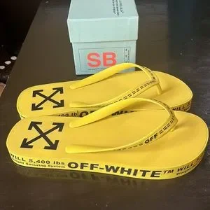 Off-White | Shoes | Offwhite Flip Flop Yellow New Never Worn 
